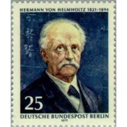 1 عدد تمبر یادبود هرمان هرمهولتز - دانشمند - برلین آلمان 1971