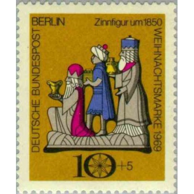 1 عدد تمبر کریستمس  - برلین آلمان 1969