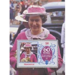 سونیر شیت60مین سالگرد تولد ملکه الیزابت دوم - مونتسرت 1986 قیمت 7 دلار
