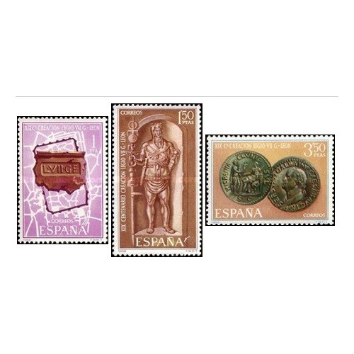 3 عدد تمبر 1900مین سالگرد لئون - اسپانیا 1968 3 عدد تمبر 1900مین سالگرد لئون - اسپانیا 1968