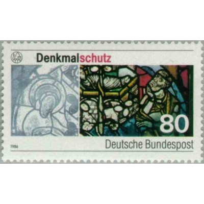 1 عدد تمبر حفاظت از ساختمانها- جمهوری فدرال آلمان 1986