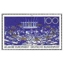 1 عدد تمبر چهلمین سالروز شورای اروپا - جمهوری فدرال آلمان 1989