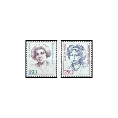2 عدد تمبر زنان نامدار  - جمهوری فدرال آلمان 1989 قیمت 7.6 دلار