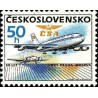 1 عدد تمبر پنجاهمین سال خدمات هوائی مسکو پراگ -  چک اسلواکی 1986