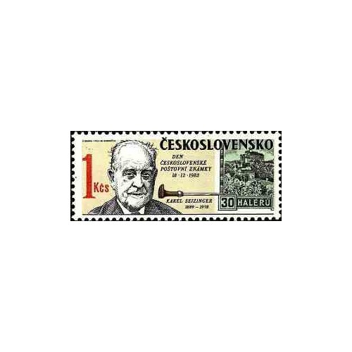 1 عدد تمبر روز تمبر  -  چک اسلواکی 1983