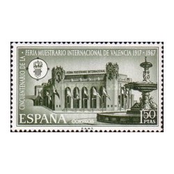 1 عدد  تمبر پنجاهمین نمایشگاه بین المللی والنسیا - اسپانیا 1967