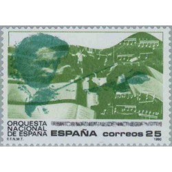 1 عدد تمبر پنجاه سالگی ارکستر ملی اسپانیا - اسپانیا 1990