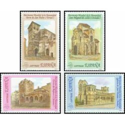 4 عدد تمبر میراث جهانی - یونسکو - اسپانیا 1990