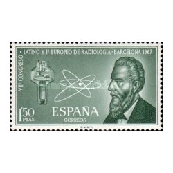 1 عدد  تمبر کنگره بین المللی رادیولوژی، بارسلون - اسپانیا 1967