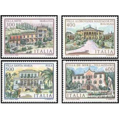 4 عدد تمبر ساختمانهای مشهور - ایتالیا 1985 قیمت 11.3 دلار