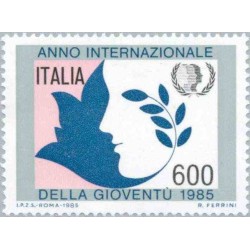 1 عدد تمبر سال بین المللی جوانان - ایتالیا 1985 قیمت 2.4 دلار