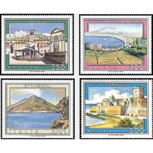4 عدد تمبر تبلیغات توریسم - تابلو نقاشی - ایتالیا 1985 قیمت 7.7 دلار