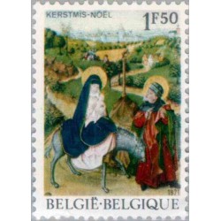 1 عدد تمبر کریستمس - بلژیک 1971