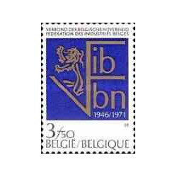 1 عدد تمبر سالروز انجمن صنعتی - بلژیک 1971