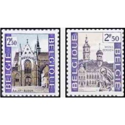 2 عدد تمبر توریسم - بلژیک 1971