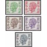 5 عدد تمبر سری پستی - شاه بائودیون - بلژیک 1971