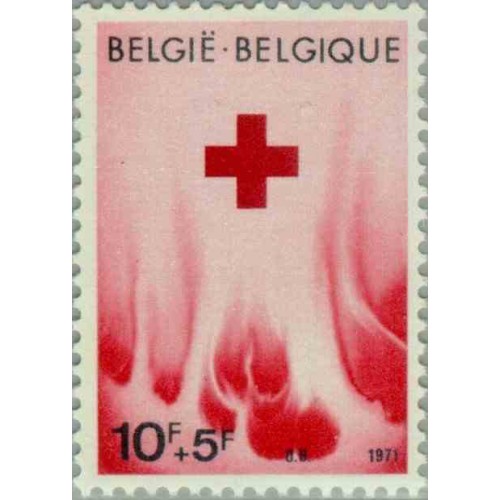 1 عدد تمبر صلیب سرخ - بلژیک 1971
