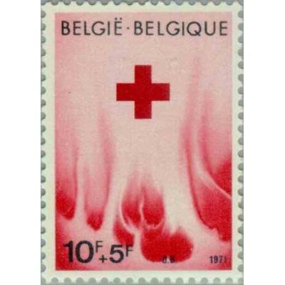 1 عدد تمبر صلیب سرخ - بلژیک 1971