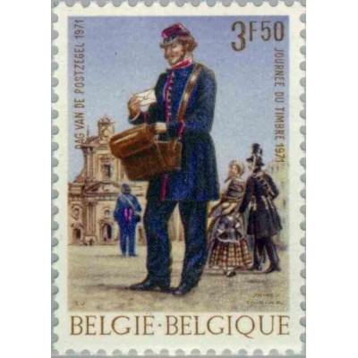 1 عدد تمبر روز تمبر - بلژیک 1971