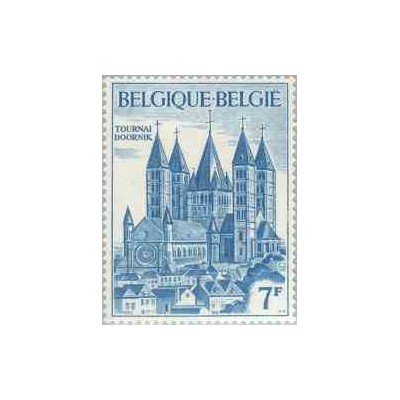 1 عدد تمبر 800 سالگی کلیسای تورنه - بلژیک 1971