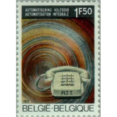 1 عدد تمبر اتوماسیون شبکه تلفن - بلژیک 1971
