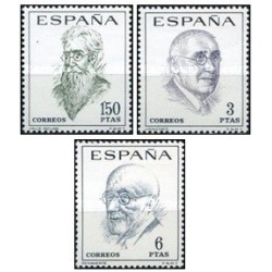 3 عدد  تمبر  سالگردهای  تولد - اسپانیا 1966