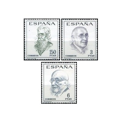 3 عدد  تمبر  سالگردهای  تولد - اسپانیا 1966