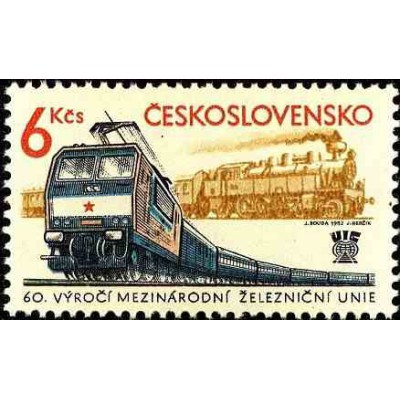 1 عدد تمبر 60مین سالروز اتحادیه بین المللی راه آهن -  چک اسلواکی 1982 قیمت 3.5 دلار