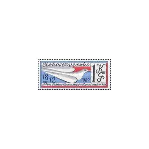 1 عدد تمبر روز تمبر  -  چک اسلواکی 1980