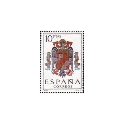 1 عدد  تمبر نشان های ملی - اسپانیا 1966