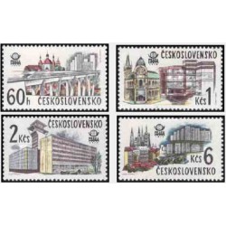 4 عدد تمبر نمایشگاه بین المللی تمبر پراگ - پلهای مدرن - چک اسلواکی 1978