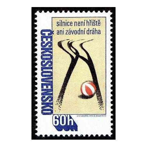 1 عدد تمبر امنیت جاده - چک اسلواکی 1978