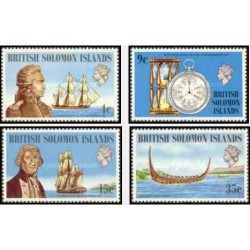 4 عدد تمبر کشتیها و ناخداها - جزایر سلیمان 1973 قیمت 8.3 دلار