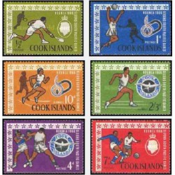 6 عدد تمبر بازیهای اقیانوس آرام جنوبی  - جزایر کوک 1967