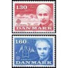 2 عدد تمبر مشترک اروپا - Europa Cept - مشاهیر - دانمارک 1980