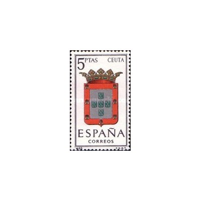 1 عدد  تمبر نشان های استان ها  - Ceuta - اسپانیا 1966