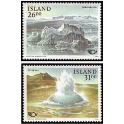 2 عدد تمبر توریسم - ایسلند 1991 قیمت 3.5 دلار