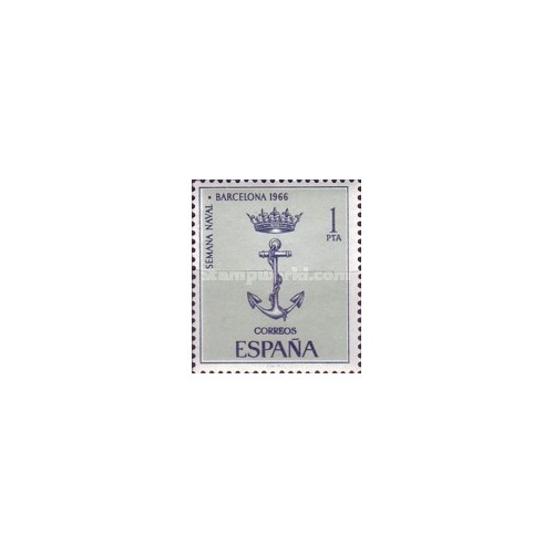 1 عدد  تمبر هفته دریایی در بارسلونا - اسپانیا 1966
