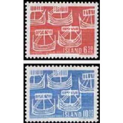 2 عدد تمبر روز نوردیک  - شمال غربی - ایسلند 1969