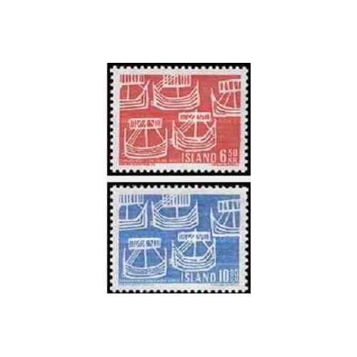 2 عدد تمبر روز نوردیک  - شمال غربی - ایسلند 1969