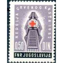 1عدد تمبر  صلیب سرخ - یوگوسلاوی 1952