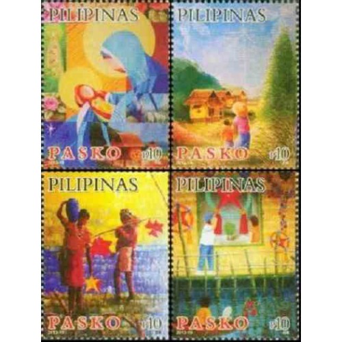 4 عدد تمبر کریستمس - فیلیپین 2013