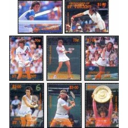 8 عدد تمبر تنیس بازان بین المللی - گرندین سنت وینسنت 1988 قیمت 6.3 دلار