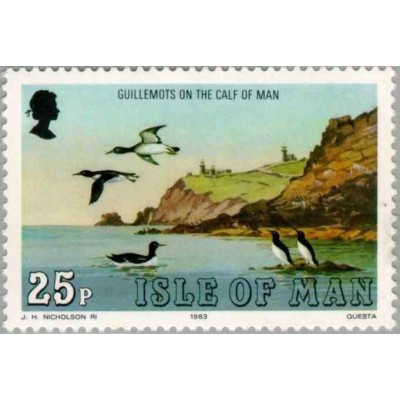 1 عدد تمبر سری پستی - مرغابیها -  جزیره من 1983 قیمت 1.8 دلار