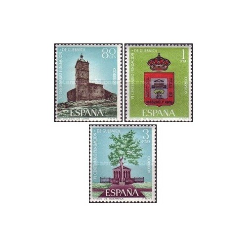 3 عدد تمبر ششصدمین سالگرد تأسیس گرنیکا - اسپانیا 1966 3 عدد تمبر ششصدمین سالگرد تأسیس گرنیکا - اسپانیا 1966