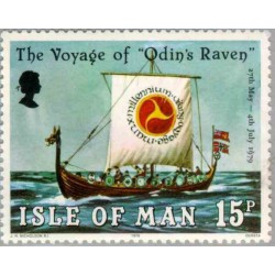 1 عدد تمبر سفر اودین راون - جزیره من 1979