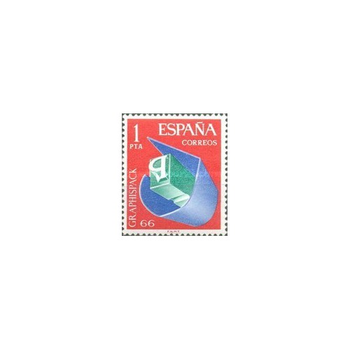 1 عدد تمبرنمایشگاه بین المللی GRAPHISPACK '66 - بارسلون، اسپانیا - اسپانیا 1966 1 عدد تمبرنمایشگاه بین المللی GRAPHISPACK '66 - بارسلون، اسپانیا - اسپانیا 1966