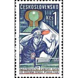 1 عدد تمبر مسابقات قهرمانی تنیس روی میز اروپا - چک اسلواکی 1976