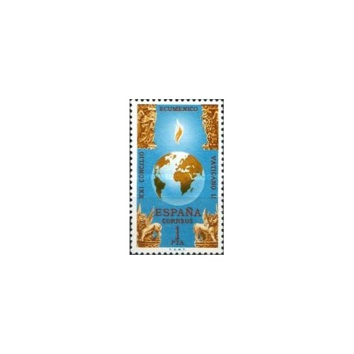 1 عدد تمبر بسته شدن دومین شورای واتیکان - اسپانیا 1965 1 عدد تمبر بسته شدن دومین شورای واتیکان - اسپانیا 1965