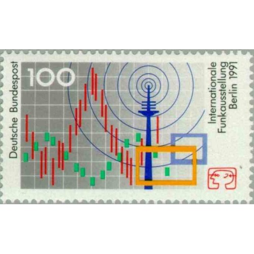1 عدد تمبر نمایشگاه رادیوئی برلین - جمهوری فدرال آلمان 1991 قیمت 3.5 دلار